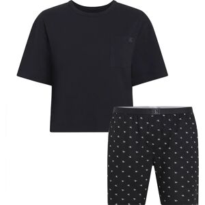 Calvin Klein 000qs7406e Pyjama Black Top / Diamond Logo Short L Women Calvin Klein 000qs7406e Pyjama Black Top / Diamond Logo Short L Women