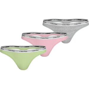 Calvin Klein 000qd5209e Thong 3 Units Highline Green / Buff Pink / Gry Htr XS Women Calvin Klein 000qd5209e Thong 3 Units Highline Green / Buff Pink / Gry Htr XS Women
