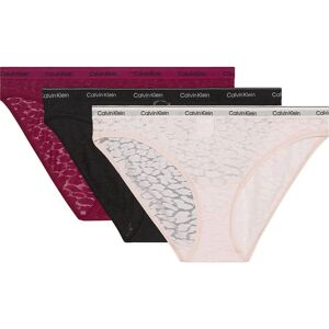 Calvin Klein 000qd5069e Panties 3 Units Beet Red / Black / Eggshell Pink XS Women Calvin Klein 000qd5069e Panties 3 Units Beet Red / Black / Eggshell Pink XS Women