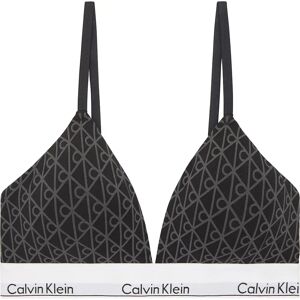 Calvin Klein Underwear Lv00qf8498 Triangle Bra Seamless Emblem / Black / Ashford Grey XS Women Calvin Klein Underwear Lv00qf8498 Triangle Bra Seamless Emblem / Black / Ashford Grey XS Women