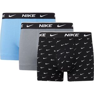 Nike Eday Trunk Boxers 3 Units Black Swoosh Print / Cool Grey / University Blue M Men