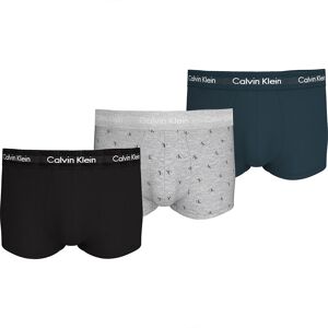 Calvin Klein Low Rise Boxers 3 Units Black / Diamond Logo Gr Heath / N Stone XS Men
