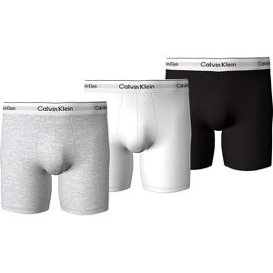 Calvin Klein Lv00nb4394 Boxers 3 Units Grey Heather / White / Black L Men