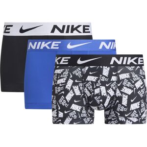 Nike Dri-fit Essential Micro Boxers 3 Units Black / Game Royal / Black / White S Men