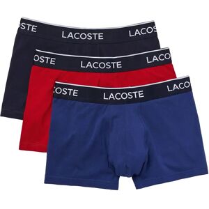 Lacoste Plain Boxers 3 Units Marine / Red / Methylene S Men Lacoste Plain Boxers 3 Units Marine / Red / Methylene S Men
