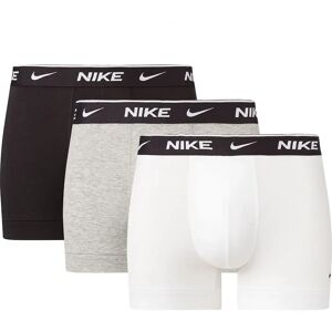 Nike Eday Trunk Boxers 3 Units White / Grey Heather / Black M Men Nike Eday Trunk Boxers 3 Units White / Grey Heather / Black M Men