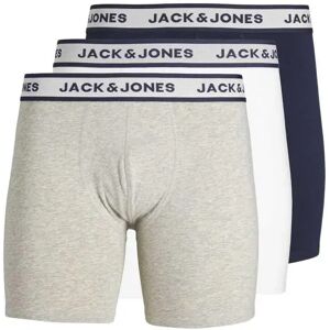 Jack & Jones Solid Boxers 3 Units Light Grey Melange / Pack White - Navy Blazer XL Men Jack & Jones Solid Boxers 3 Units Light Grey Melange / Pack White - Navy Blazer XL Men