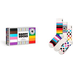 Happy Socks Prides Gift Set Half Long Socks 3 Pairs White UK 7.5-11.5 Men,Women Happy Socks Prides Gift Set Half Long Socks 3 Pairs White UK 7.5-11.5 Men,Women