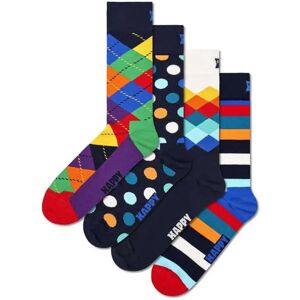 Happy Socks Multi-color Gift Set Half Long Socks 4 Pairs Navy UK 7.5-11.5 Men,Women Happy Socks Multi-color Gift Set Half Long Socks 4 Pairs Navy UK 7.5-11.5 Men,Women