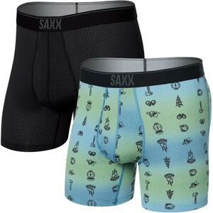 Saxx Underwear Quest Quick Dry Mesh Brief Fly Boxers 2 Units Camp Ombre / Black 2XL Men Saxx Underwear Quest Quick Dry Mesh Brief Fly Boxers 2 Units Camp Ombre / Black 2XL Men