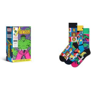 Happy Socks Marvel Avengers Gift Set Crew Socks 3 Pairs Green UK 7.5-11.5 Men,Women Happy Socks Marvel Avengers Gift Set Crew Socks 3 Pairs Green UK 7.5-11.5 Men,Women