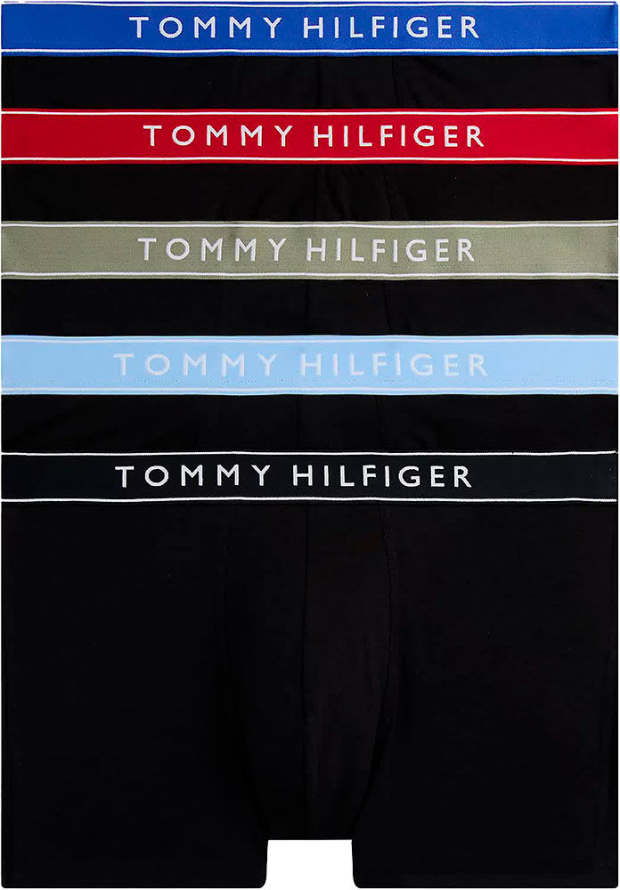 Tommy Hilfiger Um0um03692 Trunk Boxers 5 Units Medium Red / Vessel Blue / Noble Blue / Black / Utility Sage S Men