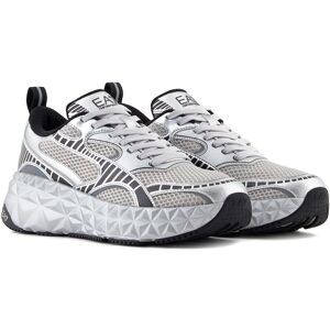Ea7 Emporio Armani Kobra Tech Trainers Silver / Blue UK 10 Men,Women