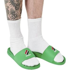 Superdry Code Essential Pool Slides Bright Green UK 12-13 Men Superdry Code Essential Pool Slides Bright Green UK 12-13 Men