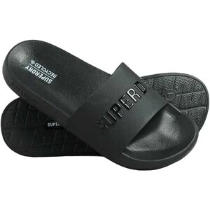 Superdry Code Logo Vegan Pool Slides Black / Black UK 6-7 Men Superdry Code Logo Vegan Pool Slides Black / Black UK 6-7 Men
