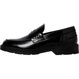 Jack & Jones Dax Leather Loafers Black UK 7 Men Jack & Jones Dax Leather Loafers Black UK 7 Men
