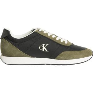Calvin Klein Footwear Retro Runner Ess Trainers Black / Capers / Bright White UK 7 Men Calvin Klein Footwear Retro Runner Ess Trainers Black / Capers / Bright White UK 7 Men