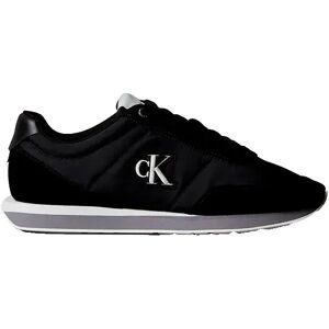 Calvin Klein Footwear Retro Runner Ess Trainers Black / Stormfront / Vaporous White UK 9 Men Calvin Klein Footwear Retro Runner Ess Trainers Black / Stormfront / Vaporous White UK 9 Men