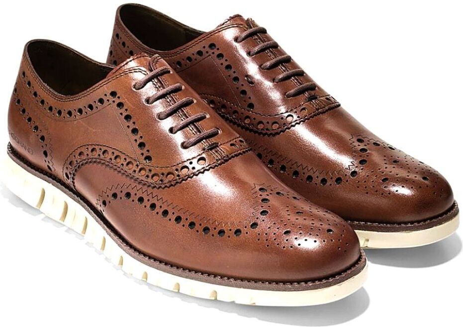 Cole Haan Zerogrand Wingtip Oxford Shoes Brown UK 6 Men