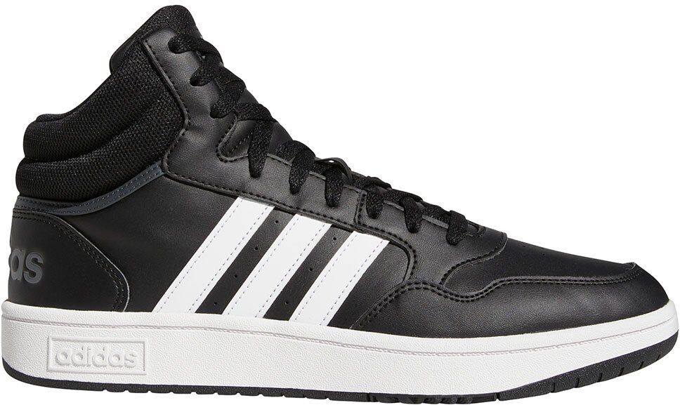 adidas Hoops 3.0 Mid Trainers Core Black / Ftwr White / Grey Six UK 10.5 Men