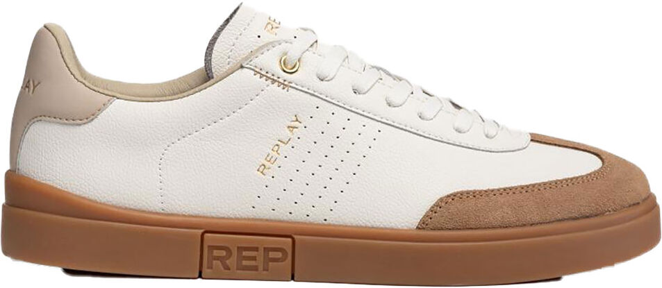 Replay Polys Scent Trainers Off White Pecan UK 10.5 Men