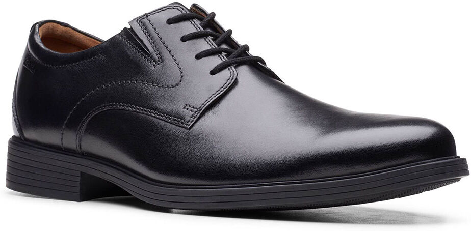 Clarks Shoes Whiddon Plain Shoes Black Leather UK 8 Men