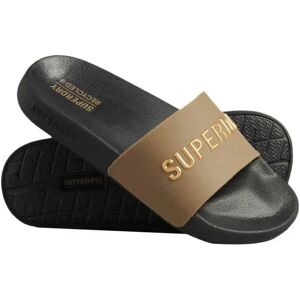 Superdry Code Logo Vegan Slides Black / Fossil Brown / Metallic Gold UK 3-4 Women Superdry Code Logo Vegan Slides Black / Fossil Brown / Metallic Gold UK 3-4 Women
