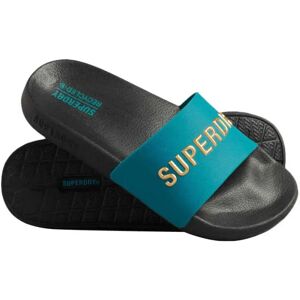 Superdry Code Logo Vegan Slides Black / Deep Lake Turq / Metallic Gold UK 5-6 Women Superdry Code Logo Vegan Slides Black / Deep Lake Turq / Metallic Gold UK 5-6 Women