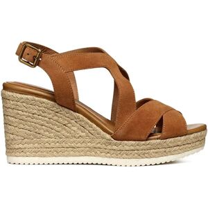 Geox D35gvc00021 Ponza Esparto Wedge Sandals Cognac UK 7 Women Geox D35gvc00021 Ponza Esparto Wedge Sandals Cognac UK 7 Women