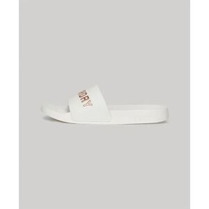 Superdry Logo Vegan Pool Slides Optic / Metallic Rose Gold UK 5-6 Women Superdry Logo Vegan Pool Slides Optic / Metallic Rose Gold UK 5-6 Women