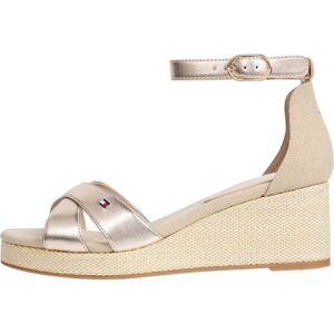 Tommy Hilfiger Fw0fw08810 Esparto Wedge Sandals Gold EU 40 Women Tommy Hilfiger Fw0fw08810 Esparto Wedge Sandals Gold EU 40 Women
