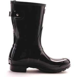 Hunter Back Adjustable Short Gloss Rain Boots Black UK 3 Women Hunter Back Adjustable Short Gloss Rain Boots Black UK 3 Women