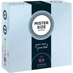 Mister Size Smooth Extra Fine Size 64 Condoms 36 Units Clear One Size unisex Mister Size Smooth Extra Fine Size 64 Condoms 36 Units Clear One Size unisex