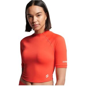 Superdry Run 3/4 Tight Crop Short Sleeve T-shirt Hot Coral L Women Superdry Run 3/4 Tight Crop Short Sleeve T-shirt Hot Coral L Women