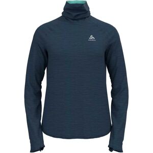 Odlo Run Easy Warm Long Sleeve T-shirt Blue Wing Teal Melange XS Women Odlo Run Easy Warm Long Sleeve T-shirt Blue Wing Teal Melange XS Women