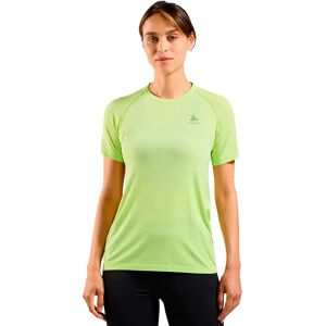 Odlo Crew Essential Seamless Short Sleeve T-shirt Shadow Lime Melange XL Women Odlo Crew Essential Seamless Short Sleeve T-shirt Shadow Lime Melange XL Women