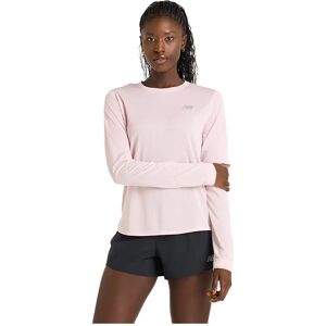 New Balance Athletics Long Sleeve T-shirt Rose Sugar Heather 689 L Women New Balance Athletics Long Sleeve T-shirt Rose Sugar Heather 689 L Women