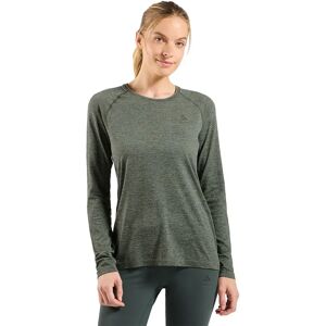 Odlo Crew Essential Seamless Long Sleeve T-shirt Shadow Melange XL Women Odlo Crew Essential Seamless Long Sleeve T-shirt Shadow Melange XL Women