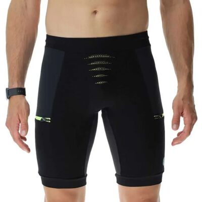 UYN Shorts Strides Running Black/Yellow Fluo - S - Shorts UYN Shorts Strides Running Black/Yellow Fluo - S - Shorts