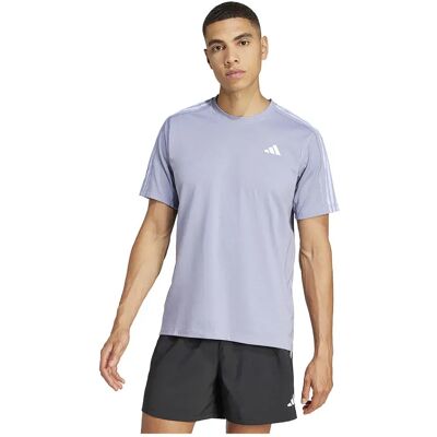 Adidas Own the Run 3-Stripes Morado T-Shirt - Running Adidas Own the Run 3-Stripes Morado T-Shirt - Running