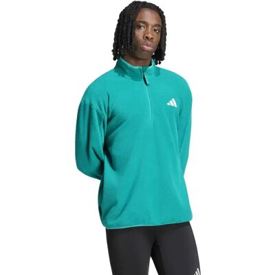 Adidas Adi365 Running Essentials Winterised Fleece Half Zip Sweatshirt Equipment Green S Men Adidas Adi365 Running Essentials Winterised Fleece Half Zip Sweatshirt Equipment Green S Men