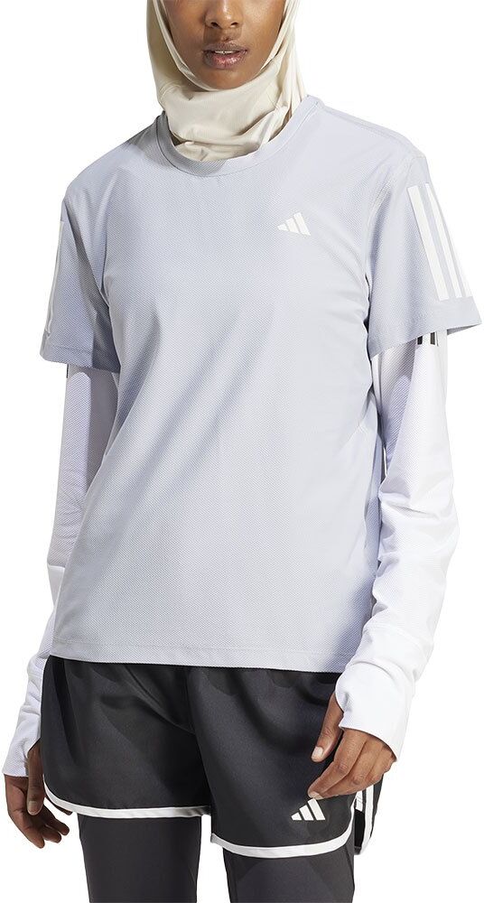 Adidas Own The Run Base Short Sleeve T-shirt Halo Silver S Women