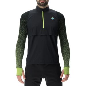 Uyn Running Exceleration Windproof Zip Up Long Sleeve T-shirt Black / Lime 2XL Men Uyn Running Exceleration Windproof Zip Up Long Sleeve T-shirt Black / Lime 2XL Men