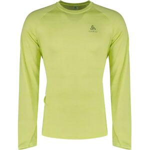 Odlo Essential Long Sleeve T-shirt Shadow Lime Melange XL Men Odlo Essential Long Sleeve T-shirt Shadow Lime Melange XL Men