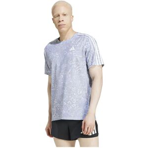 Adidas Own The Run Climacool 3 Stripes Short Sleeve T-shirt Dash Grey / Violet Tone XL Men Adidas Own The Run Climacool 3 Stripes Short Sleeve T-shirt Dash Grey / Violet Tone XL Men