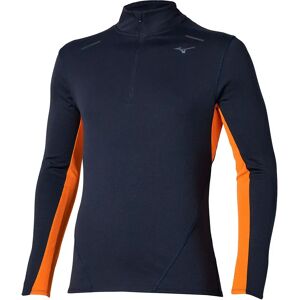 Mizuno Tech Thermal Charge Half Zip Long Sleeve T-shirt Baritone Blue M Men Mizuno Tech Thermal Charge Half Zip Long Sleeve T-shirt Baritone Blue M Men