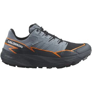 Salomon Thundercross Goretex Trail Running Shoes Flint Stone / Carbon / Orange Pepper UK 11.5 Men Salomon Thundercross Goretex Trail Running Shoes Flint Stone / Carbon / Orange Pepper UK 11.5 Men