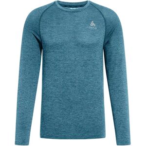 Odlo Crew Essential Seamless Long Sleeve T-shirt Dark Sapphire Melange M Men Odlo Crew Essential Seamless Long Sleeve T-shirt Dark Sapphire Melange M Men
