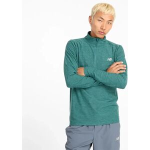 New Balance Space Dye Half Zip Long Sleeve T-shirt New Spruce S Men New Balance Space Dye Half Zip Long Sleeve T-shirt New Spruce S Men