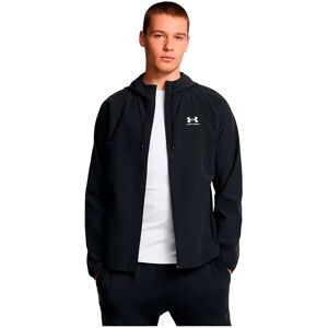 Under Armour Stretch Woven Windbreaker Black 001 / White 100 L Men Under Armour Stretch Woven Windbreaker Black 001 / White 100 L Men